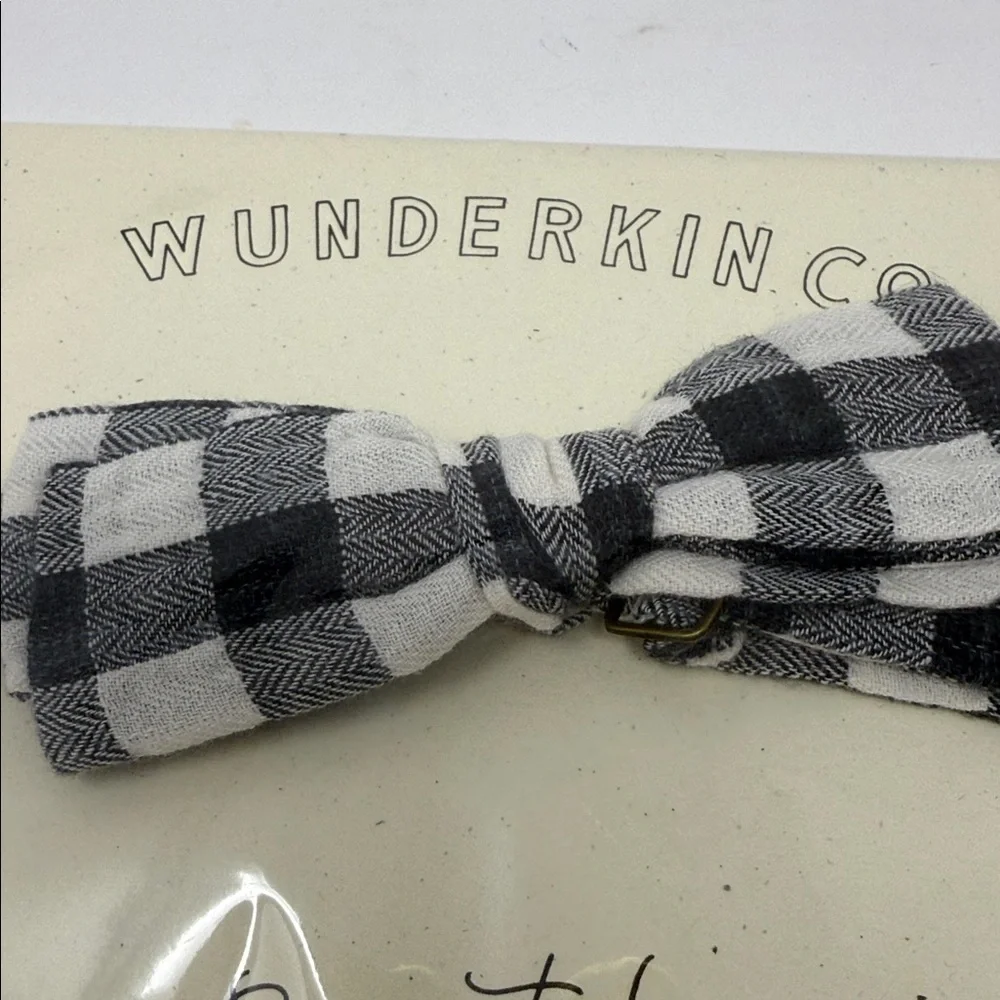 Wunderking Co Black and White Checkered Bow Tie